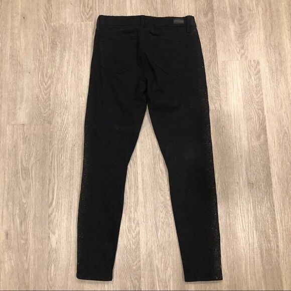 PAIGE Verdugo Ankle Gold Glitter Skinny Jeans Size 27 - Picture 5 of 7